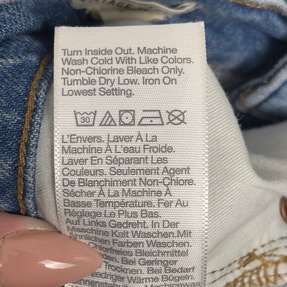 Madewell The Perfect Vintage Jean Denman Wash Size 26 Straight Leg Distressed - Picture 12 of 15